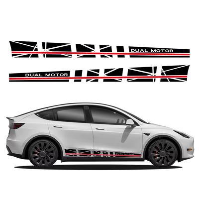 For Tesla Model Y Car Door Side Stickers PVC Decals Decoration Decal Waterproof Vinyl Film Auto Exterior Styling Car Accessories