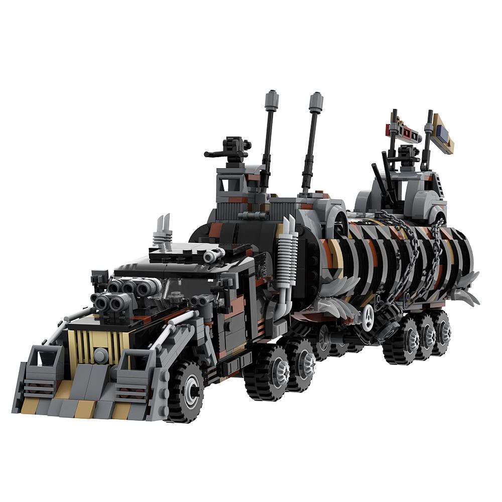 Нетоксичный Gobricks Moc Безумный Макс: Дорога ярости Tatra T815  Военный тягач  (1220 кубиков) Апокалиптический Грузовик Конструктор Игрушки Для Подарка Ребенку