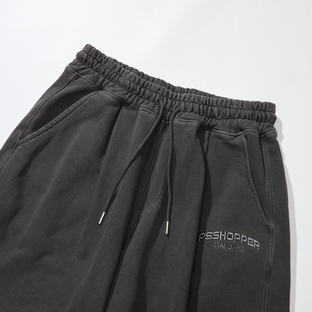 PSSHOPPER Original Pigment Washed Shorts [Dark Gray]