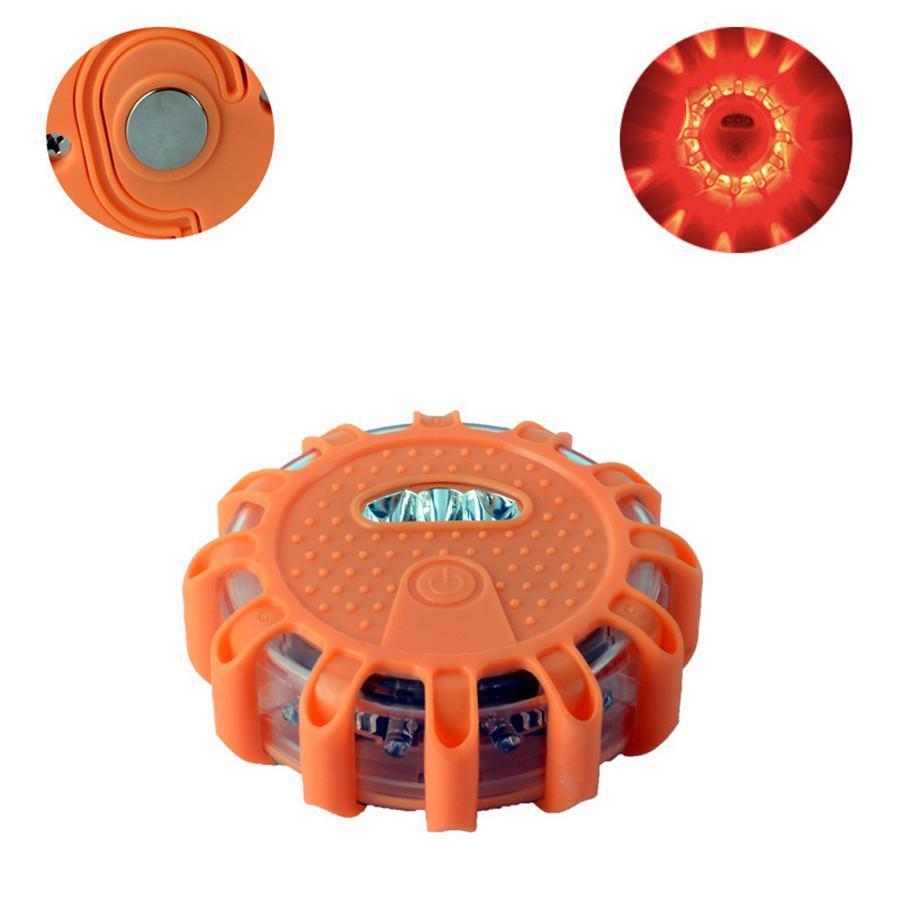 

LED Car Emergency Light Flashlight Magnetic Induction Strobe Road Accident Lamp Beacon Safety Accessory Strobe Light 15 leds