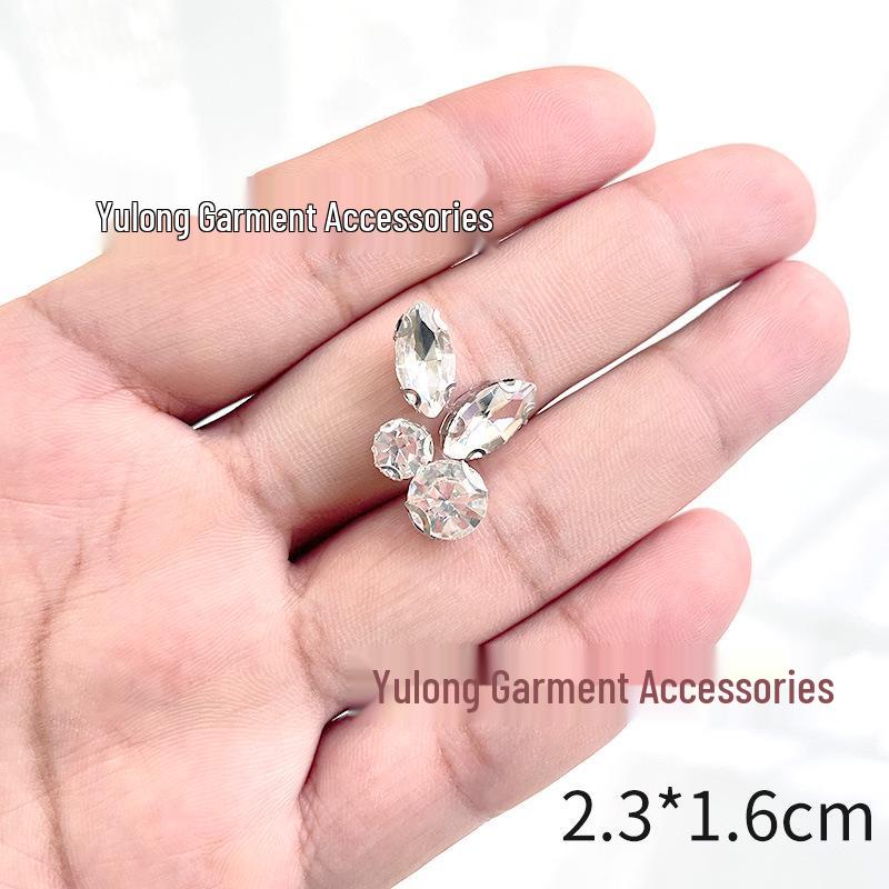 Luxury White Rhinestone Hotfix Stickers: Super Shiny DIY Dress Accessories with Hot Melt Adhesive