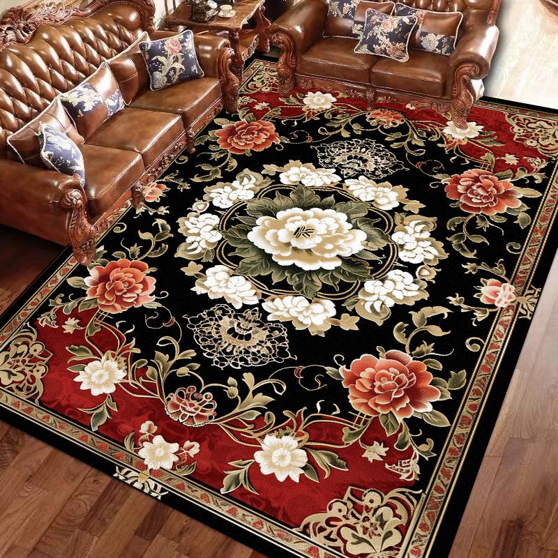 Vintage Persian Carpet Large Area Rug Non Slip Washable for Living Room Bedroom Decoration Floor Mat