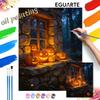 Digital Halloween Pumpkin Oil Painting Art Coloring Painting Handmade DIY Home Decoration Painting