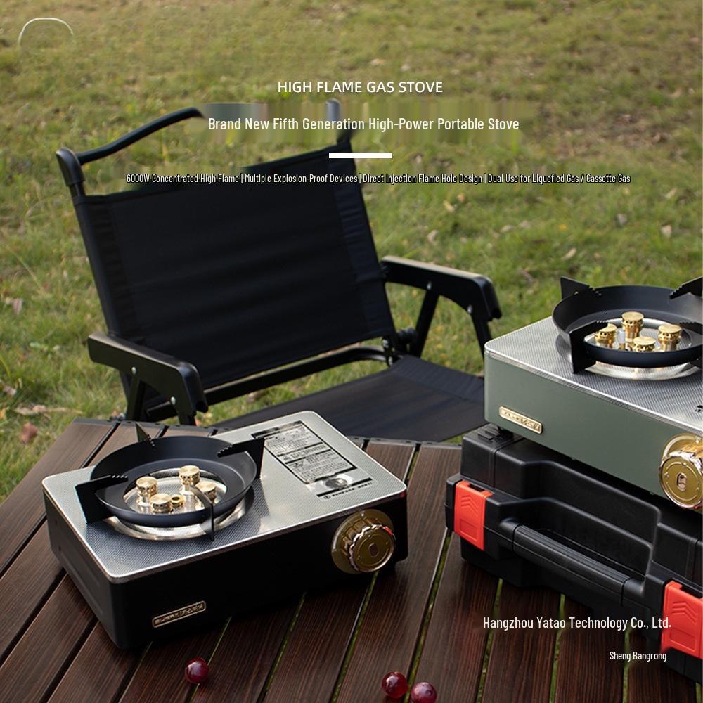 Compact Windproof Portable Gas Stove for Camping