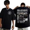 Rapper Dellafuente 2025 Tour T-Shirt Unisex Short Sleeve T-shirts  Round Neck Tee Streetwear Oversize Big Plus Size Men Clothing