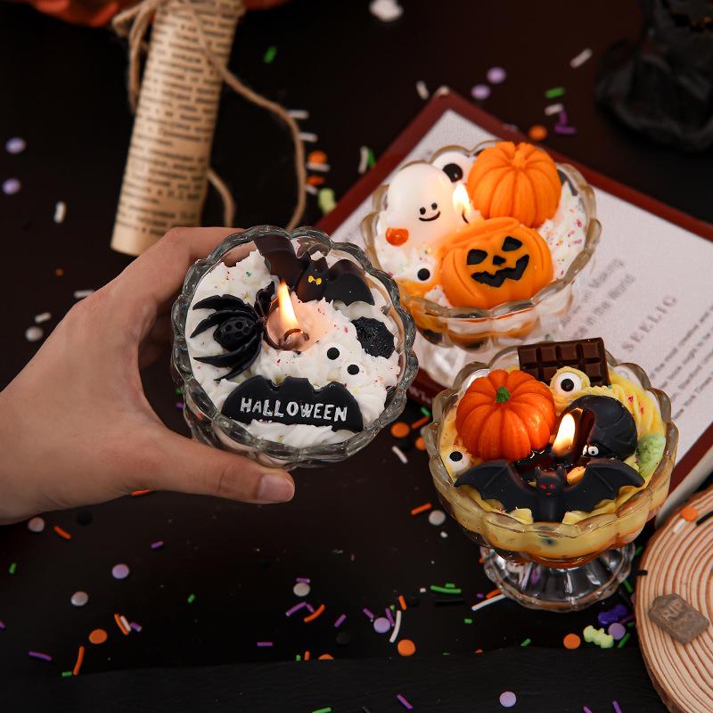 Handmade Pumpkin Scented Halloween Candles - Festive Souvenir Ornaments