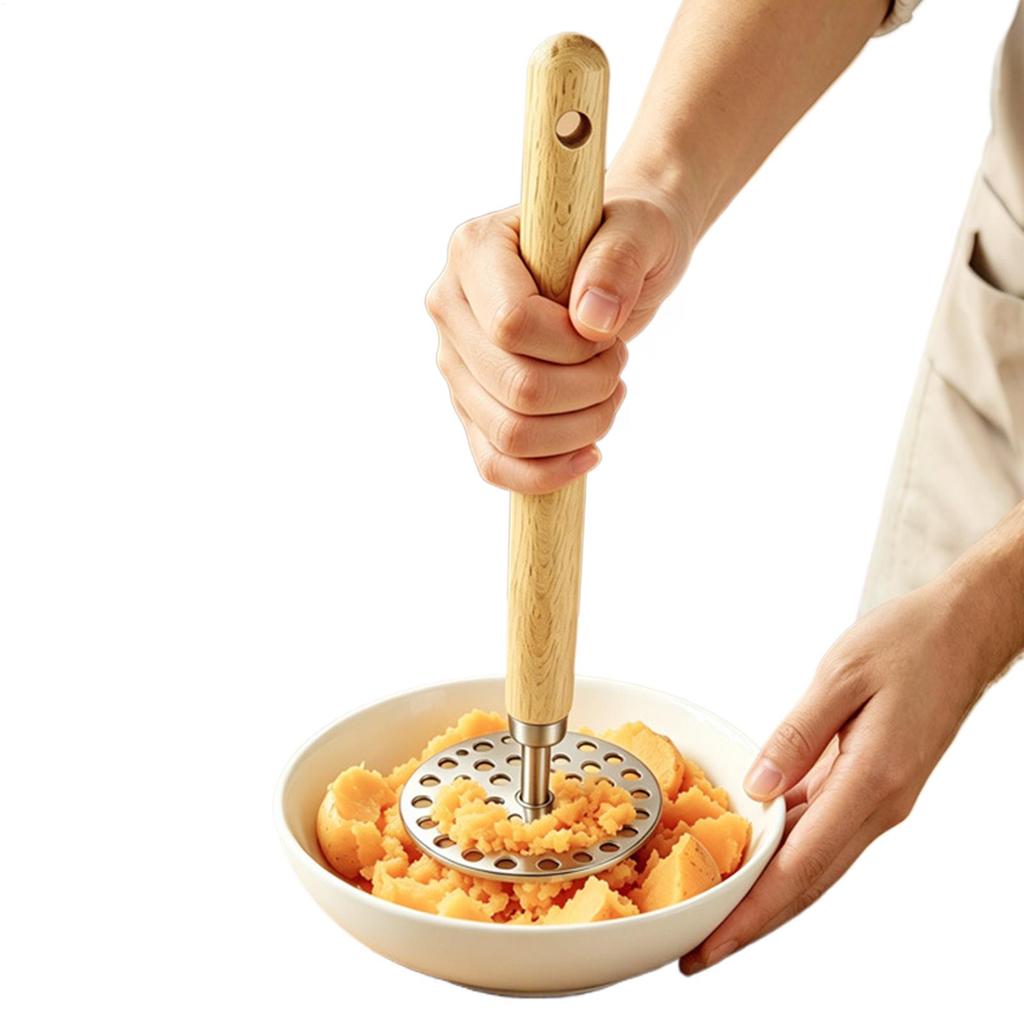 Potato Masher Stainless Steel Potato Ricer Kitchen Vegetable Masher With Non-Slip Handle Fruit Juicer Kitchen Gadgets 3
