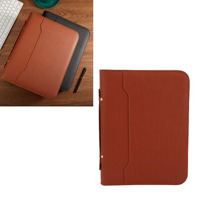 Business-Portfolio ed Braunes PU-Leder mit 30 Blatt Notizbuch 10,1-Zoll-Tablet-Hülle
