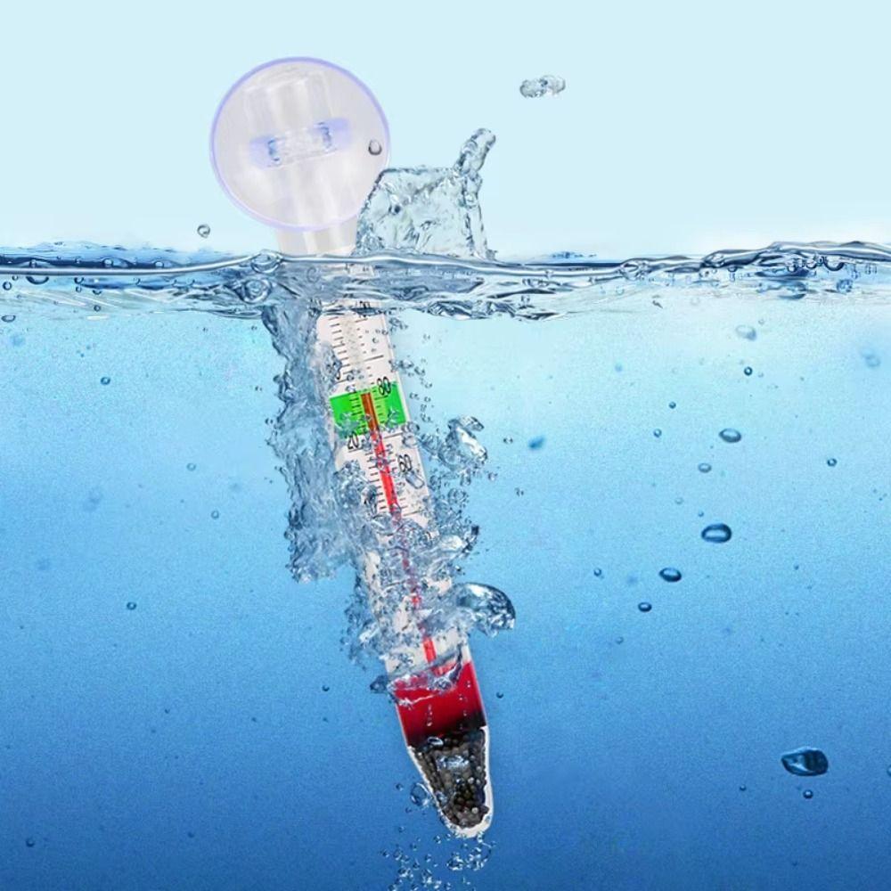 Submersible Glass Aquarium Thermometer with Suction Cup Waterproof Water Thermometer Floating Fish Tank Thermometer