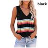 Naiste seksikad varrukateta Camisole V-kaelusega triibulised trükitud T-särgi topid Suvised vabad vabaaja moepüksid Mujer Verano