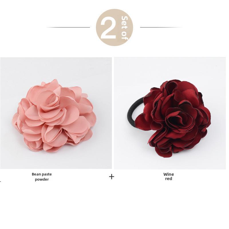 Korean Fashion Fabric Floral Hair Accessory: Camellia Rose Hairband