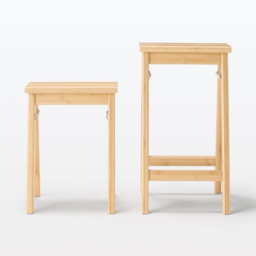 MUJI Foldable Stool Small Width 34 x Depth 31 x Height 45cm Bamboo Material 83497897