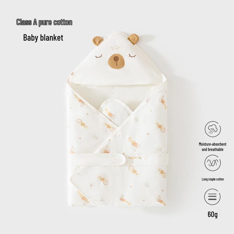 Pure Cotton Newborn Blanket 60g - Swaddle Quilt for Spring & Autumn