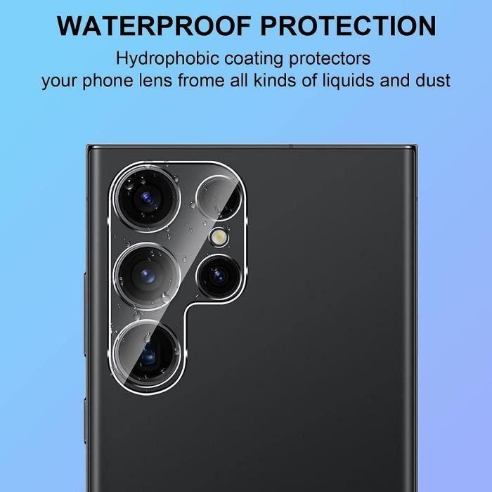 2 x Gehärtetes Glas Kamera-Objektivschutz für Samsung Galaxy S23 Ultra