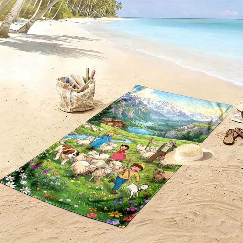 Toalla de Playa Heidi, Toalla Grande Suave de Secado Rápido para Playa Camping Natación