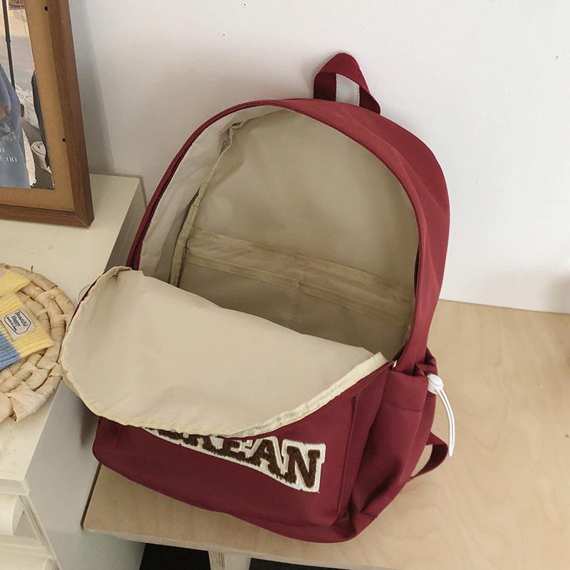Women's Lightweight Large Capacity School Bag Bear Backpack Junior High School Student Backpack