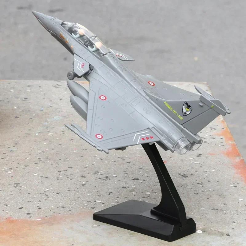 Сплавная модель истребителя Rafale с акустооптическим возвратом, авиационная военная модель самолета, игрушка, украшение, подарок серый
