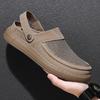 Fashion Street Style Breathable Mens Slippers Lightweight Male Slides Non-Slip Anti-collision Toe Shoes for Outdoor Beach Flats Sandals