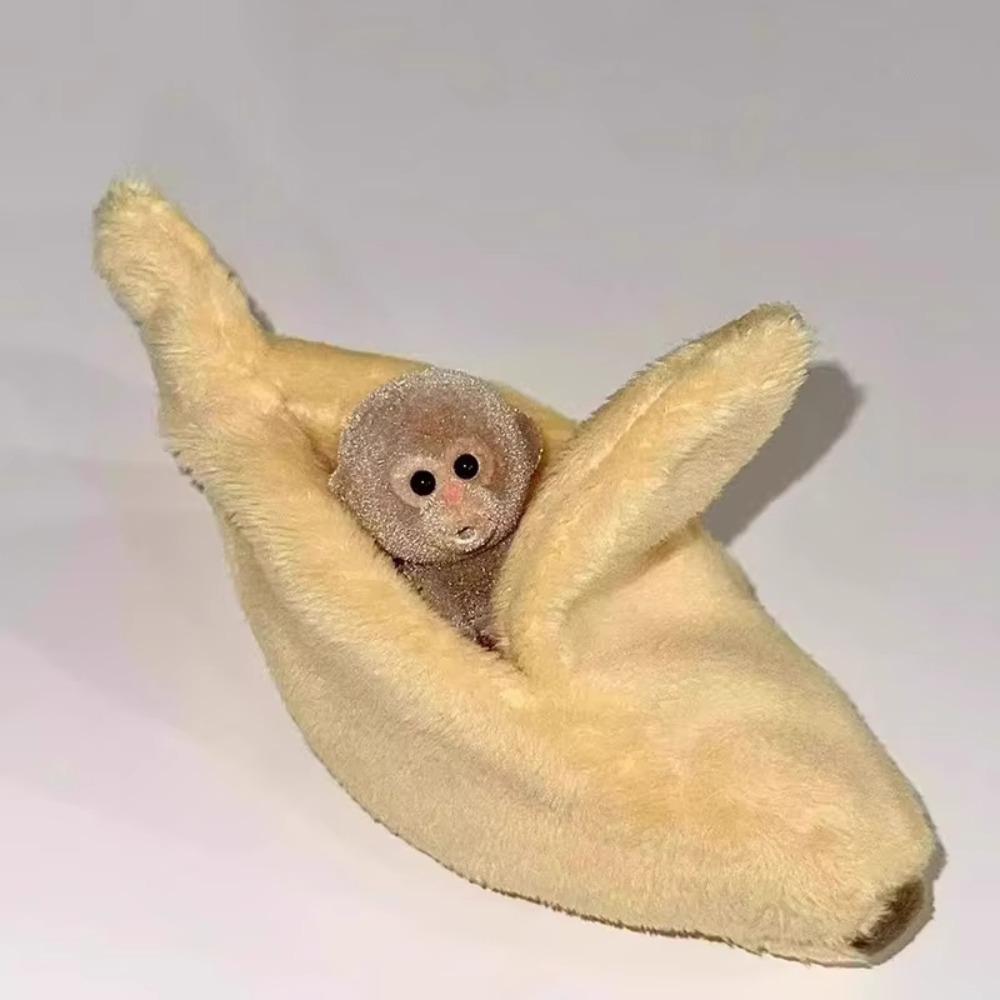 Cartoon Decor Monkey Banana Plush Yellow Color Doll Sleeping Bag Banana Doll Clothes Kids Toy