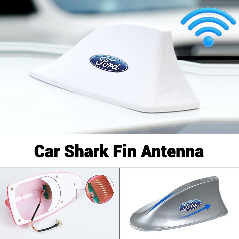 Car Shark Fin Antenna Auto Roof Signal Antenna Waterproof Signal Stability For Ford Mustang Fiesta Focus Kuga Edge F150 Stickers AQZ1
