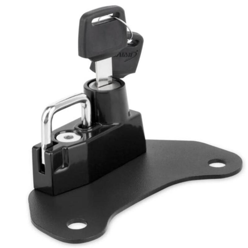 Motorcycle Anti-theft Security Helmet Lock With 2 Keys Black Parts For Indian Scout Sixty 2015-2021