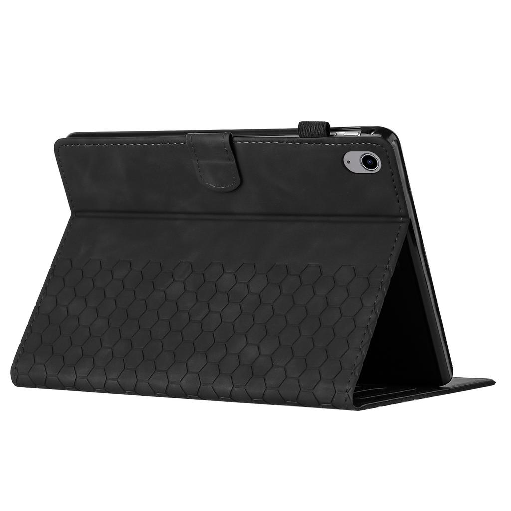 For Lenovo Tab P11 Case Honeycomb Printed Leather Tablet Cover with Card Slot
