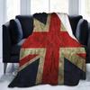 Coperte Morbide per Adulti Bambini Bandiera Britannica UK Vintage Sherpa Flanella Coperte da Viaggio Indossabili Coperta Grande per Divano