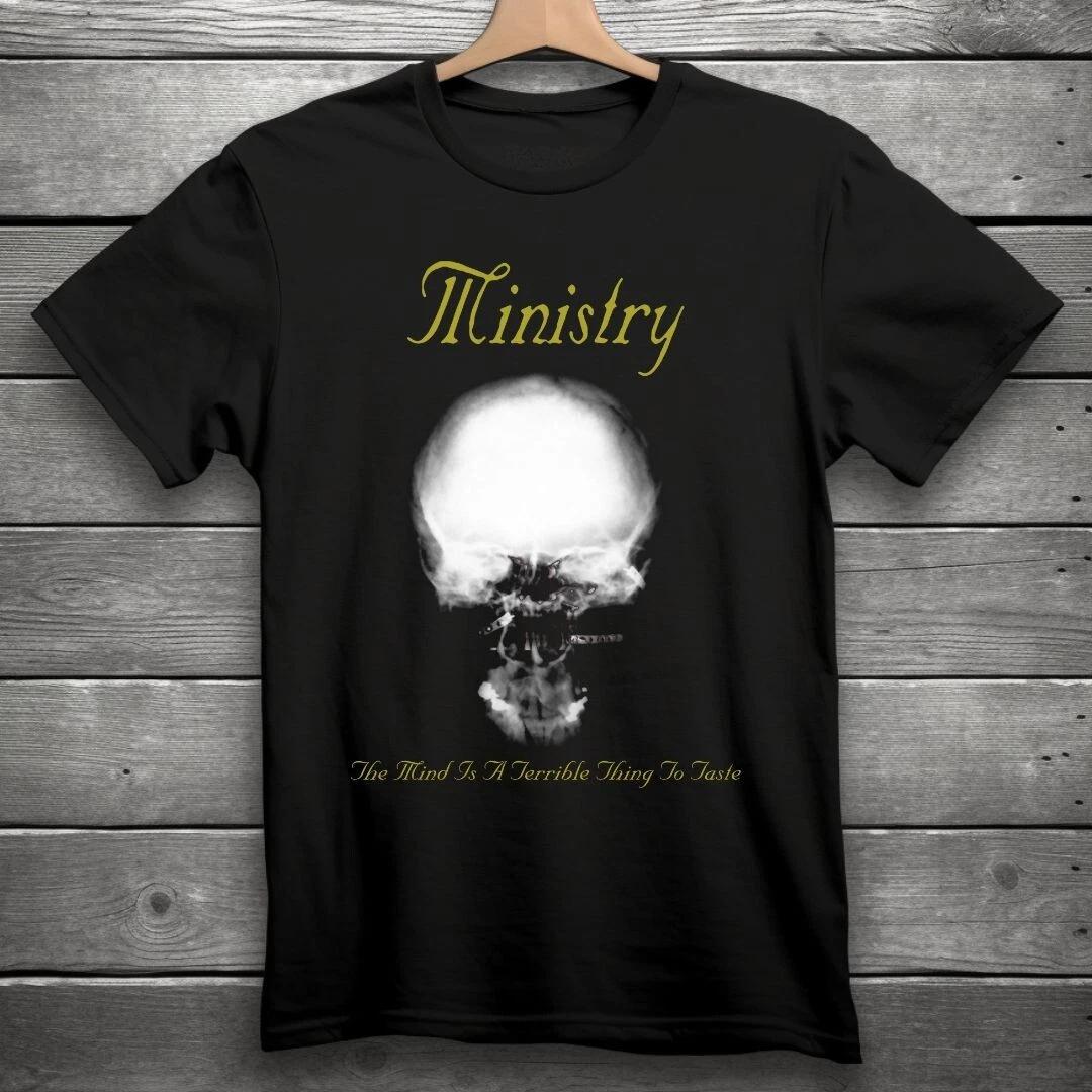Ministry Industrial Metal Rock Band Men s and Women s T-shirts Black S-3XL M