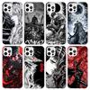 Czarno-białe Etui na Telefon G-Guts B-Berserks Dla iPhone 17 Air 16 15 Pro Max 14 Plus 13 Mini 12 11 Pokrowiec 7 8 SE Silikonowa Obudowa Nadruk