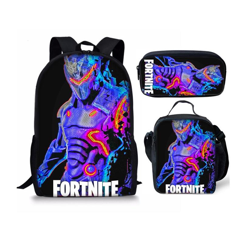 School Bag 3pcs Backpack Lunch Box And Pencil Bag Suitable Teenager For