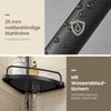 SONGMICS 4-Tier Shower Caddy, Corner Bathroom Shower Shelf, with Towel Bar, Adjustable Height, Rust-Resistant Steel, Black