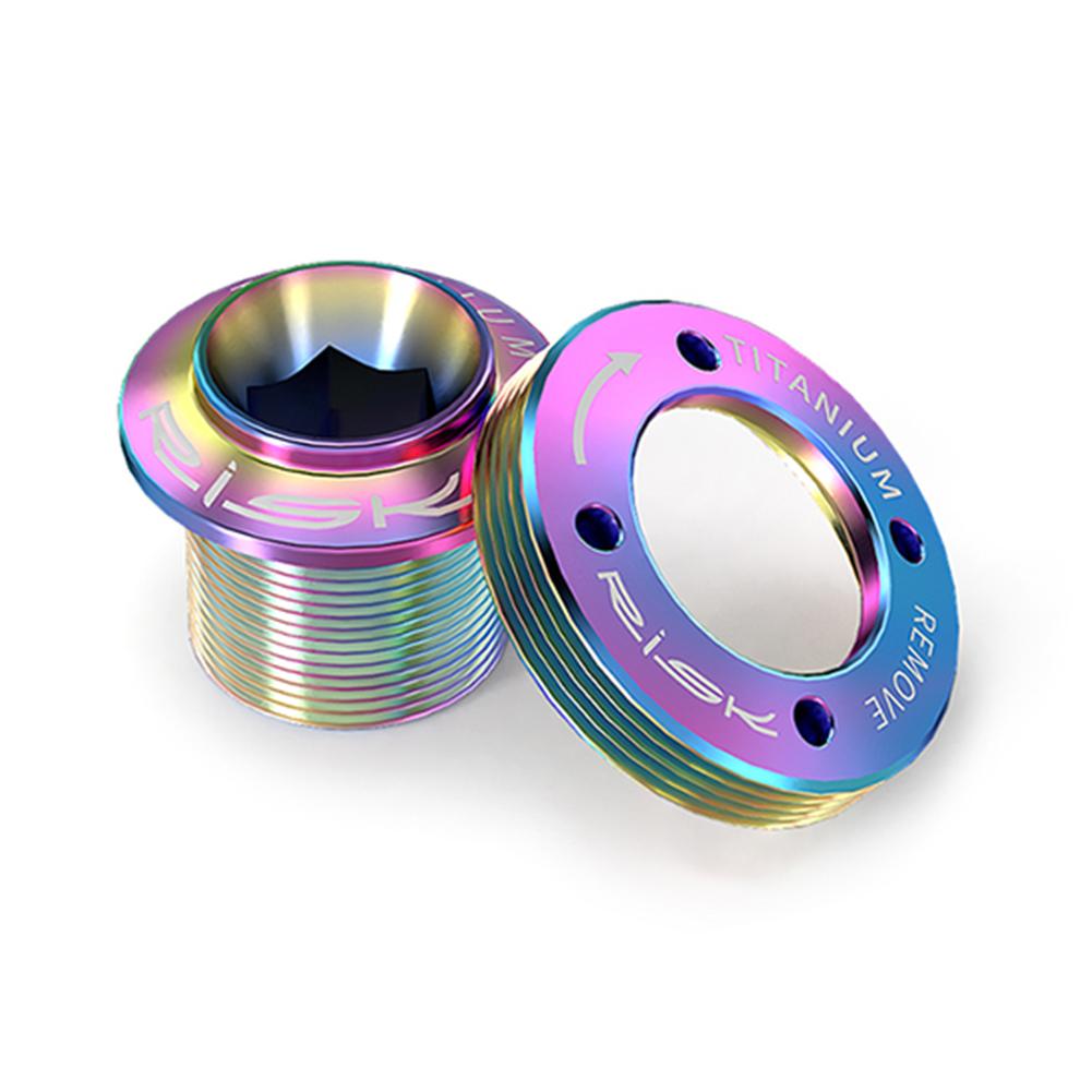 Titanium Alloy Crank Bolt Locking Screw with Bike Crank Arm Cap Crank Arm Bolt Fixing Crank Screw for SRAM NX-GX-XX1-EAGLE