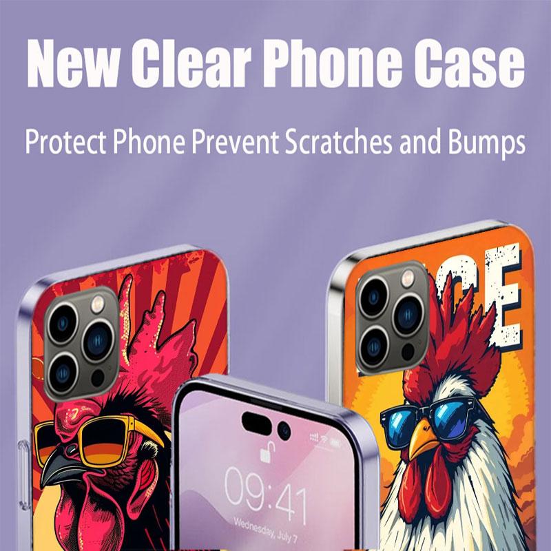 Cool Rooster Making Money Phone Case For Iphone 17 Air 15 Pro 14 Plus 16 Pro Max 17E 16E 12 13 Mini 11 Cover Cute Fundas