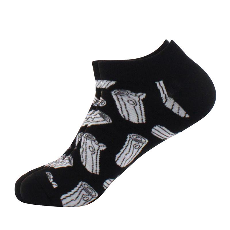 springtime Fashion Colorful Cotton Mens Socks Harajuku Stripe Art oil painting Animal Print Beer fries Funny Happy Ankle Socks