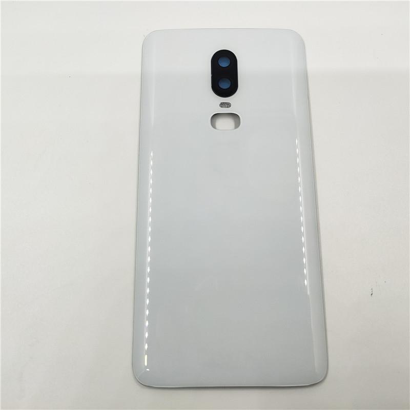 Glass Back Door Lid For OnePlus 6 Battery Cover Rear Housing Shell Panel With Camera Lens Adhesive Sticker