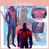 Traje de Cosplay Homem-Aranha 2099 Conjunto Completo Fato de Cosplay Homem-Aranha Para Festa de Halloween Em Estoque