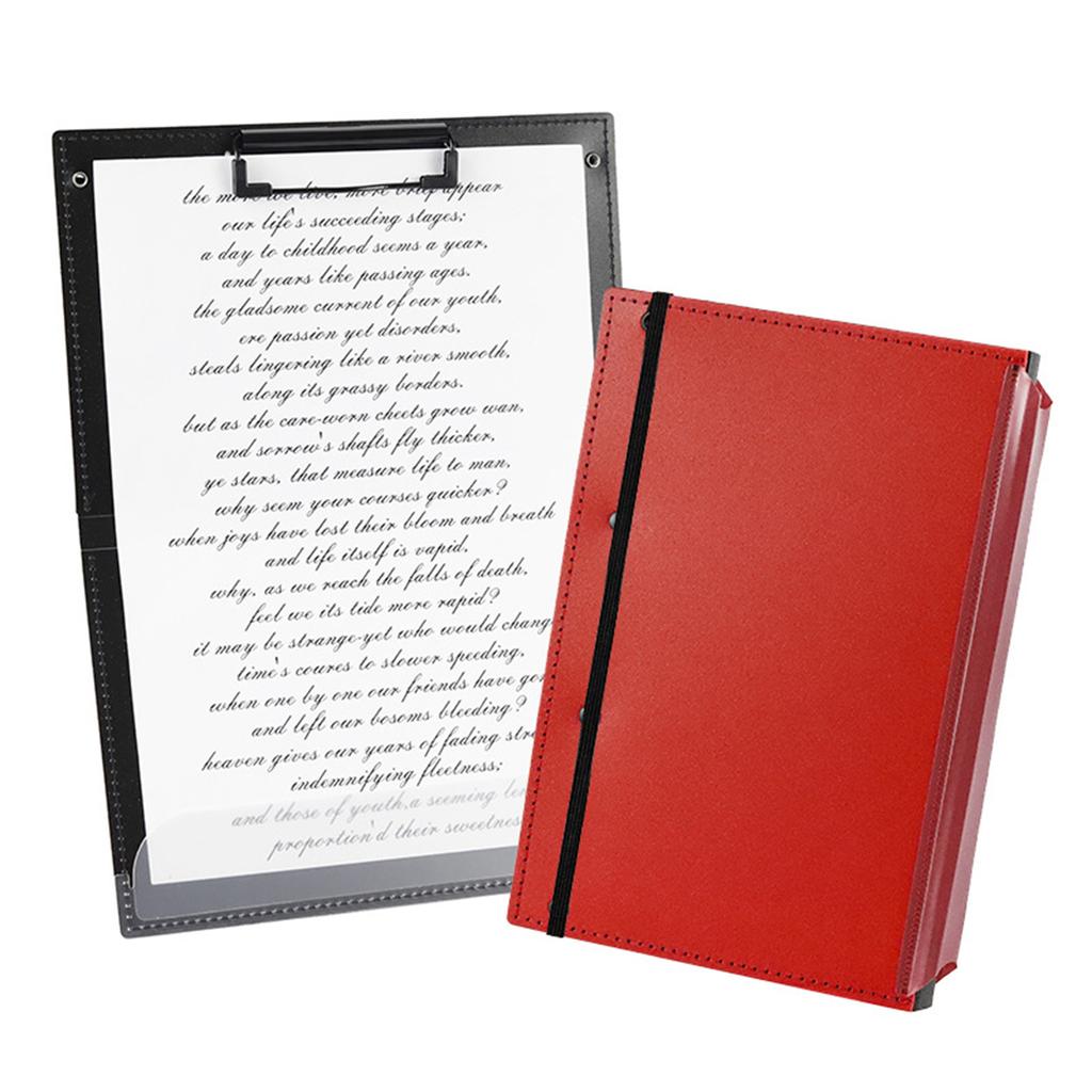 Folding Nursing Clipboard for Students Nurses Doctors 2 Layer Foldable Clipboard Pocket Writing Pad with Elastic Band