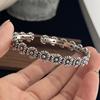Xiaomi 100% Solid 925 Sterling Silver Retro Bracelet for Women Men Vintage Handmade Flower Patern Bracelet Birthday Gift