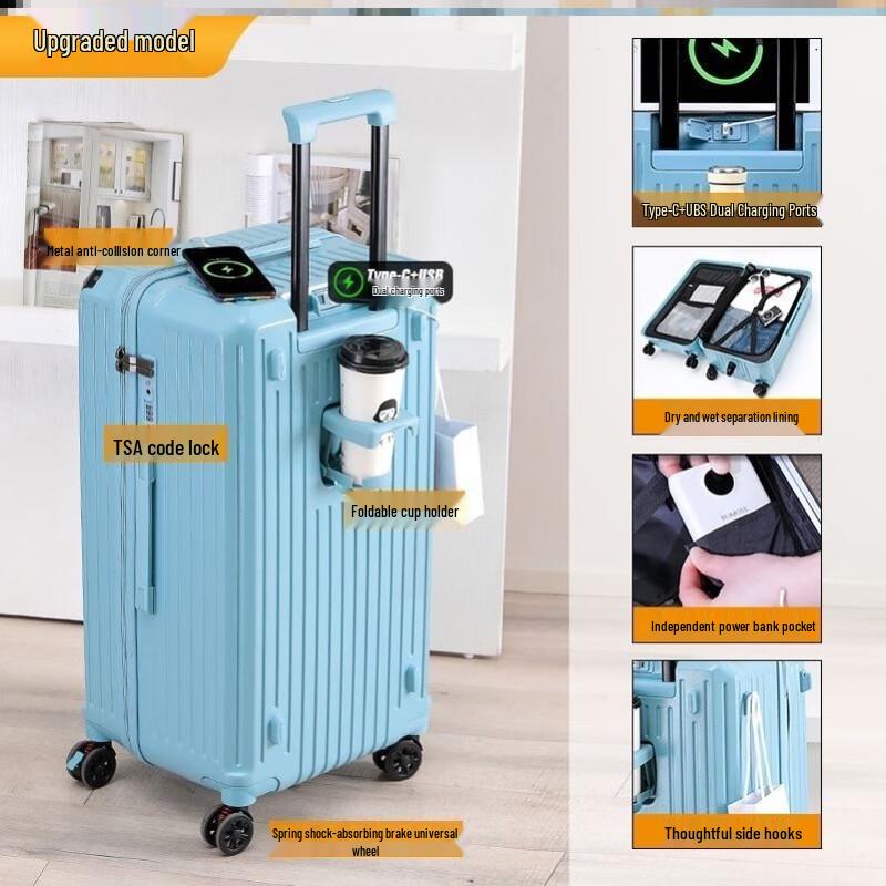 Troler Bagaj Xiao Yan cu Roți Silențioase și Capacitate Extra Mare