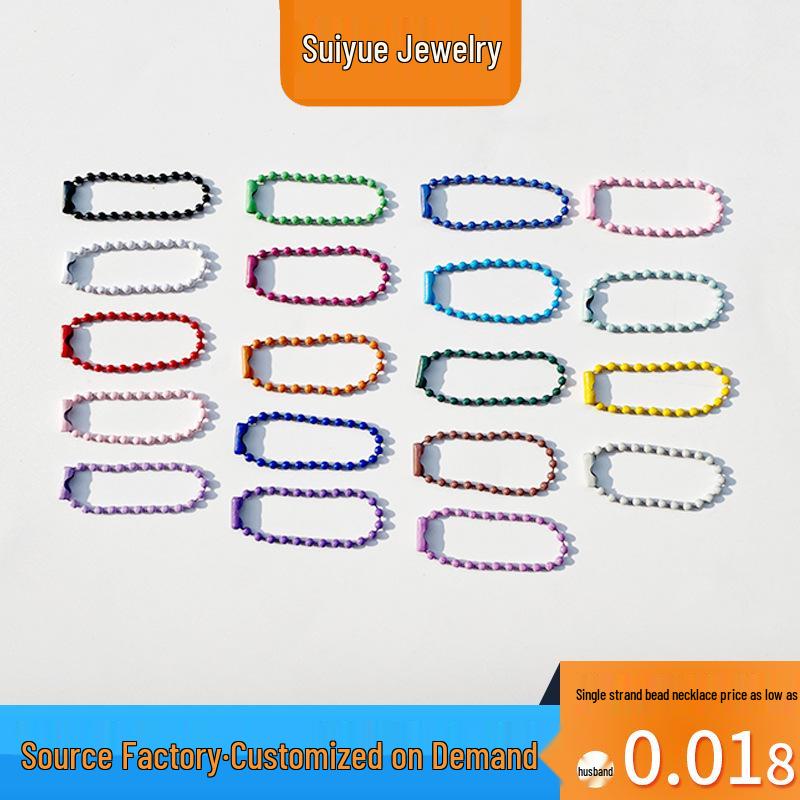 Colorful Bead Chain Painted Ball DIY Jewelry & Tag Accessories