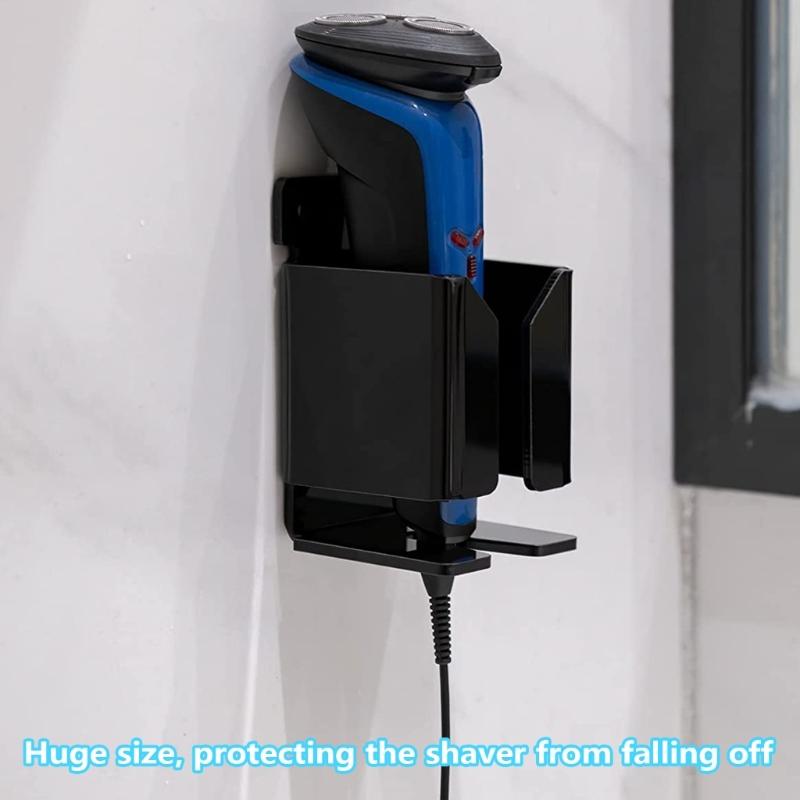 Wall Hanging Acrylic Shaver Storage Rack Acrylic Bathroom Razors Organizers Wall Mounted Space Saving Shaving Tool Shelf