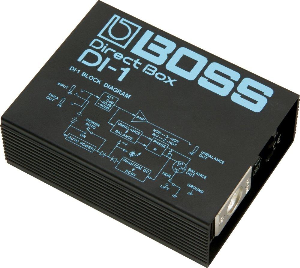 BOSS Direct Box with Auto Power Off and Attenuator Switch for and Sound Projects DI-1 3-Level Stage, Studio,