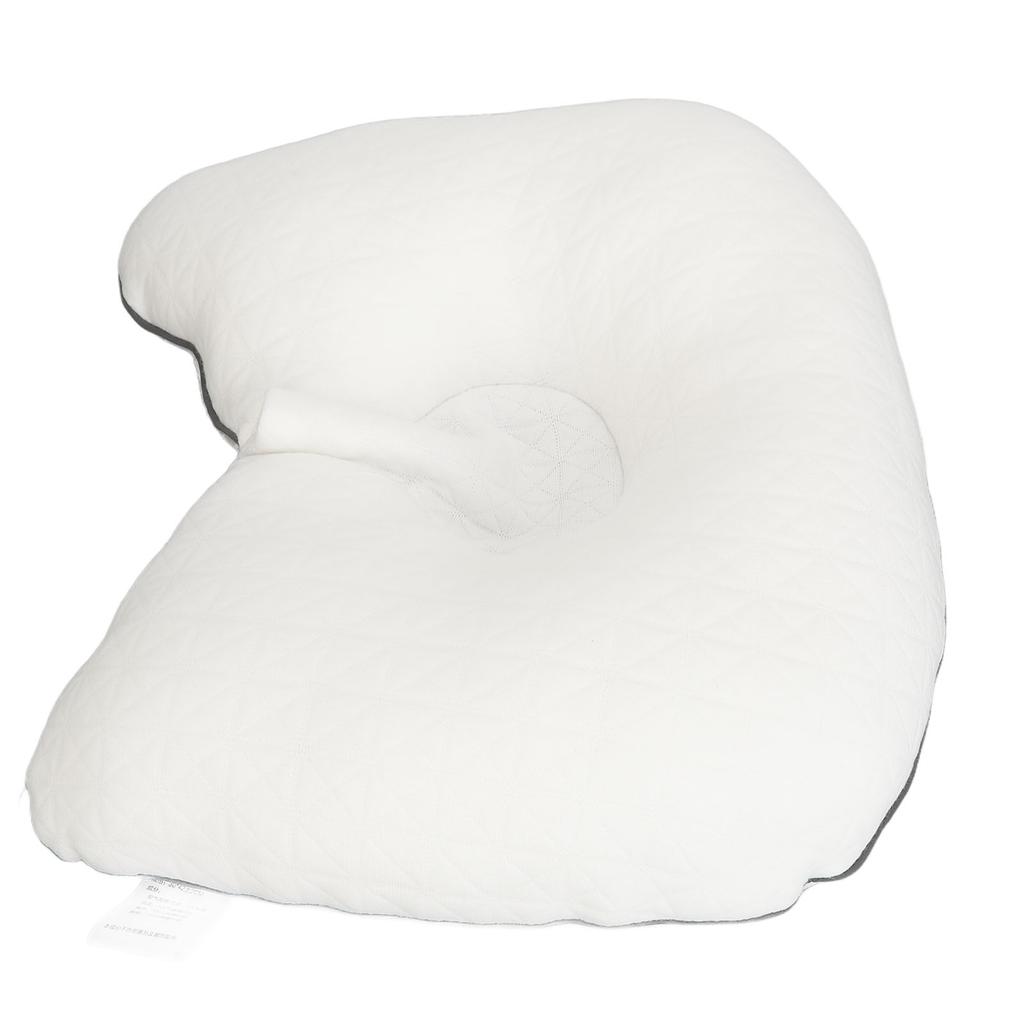Toddler Head Pillow Stable Dual Sided Pearl Cotton Knitted Fabric Prevent Flat Head Newborn Pillow for Aged 0 To 1 White