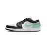 Jordan Air Jordan 1 Abrasion Resistant Breathable Low Top Vintage Basketball Shoes Men's Black White Green 553558-131(Team444-)
