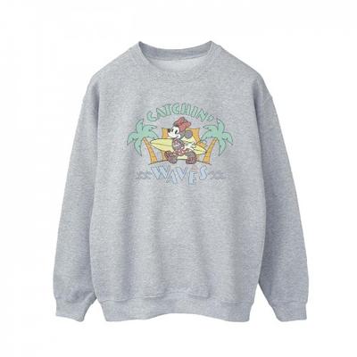Mens Minnie Mouse Catchin Waves Sweatshirt