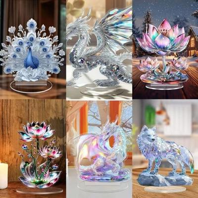 10cm Desktop Decoration Homemade Style Home Decoration Acrylic Ornament Home Living Room