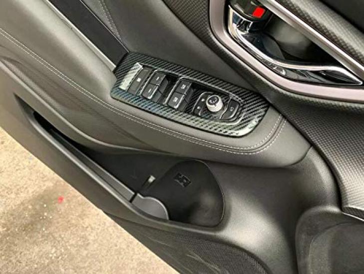 Famous Door Window Button Switch Cover Garnish Fiber for Forester SK Series 2018 and Car (Carbon Pattern) (5th Generation, Later)