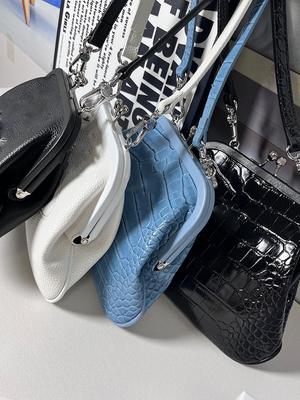 2025 Westwood Leather Evening Bag: Embossed Earth Star Underarm Chain Shoulder Crossbody.