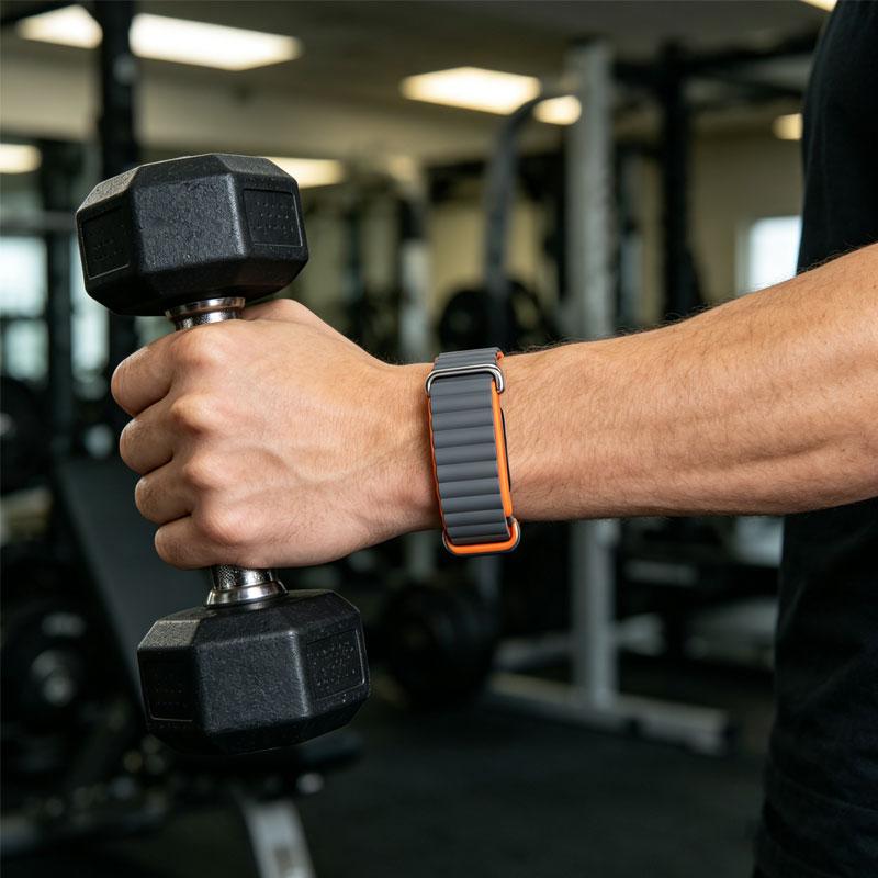 Silicone Magnetic Strap for Google Fitbit Air Rubber Loop Bracelet Outdoors Sports Band Wristband for Women Men