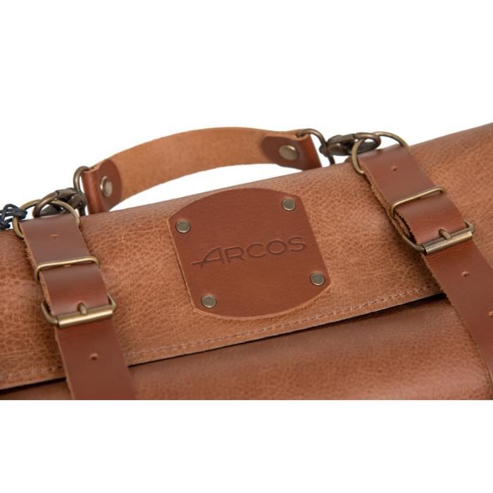 Trousse à Couteaux - ARCOS - Professionnelle - Cuir - 10 Emplacements - 863 x 446 mm